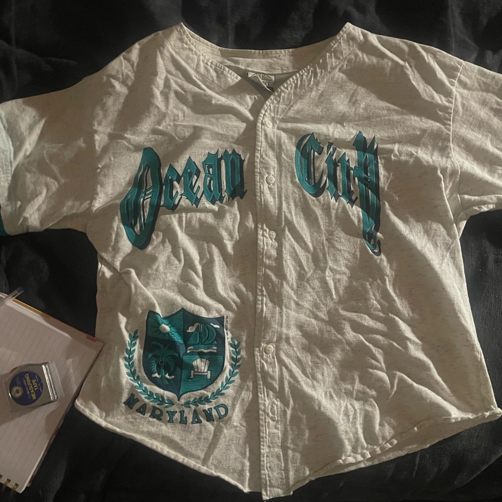 Stylish Cream and Teal Crop Top